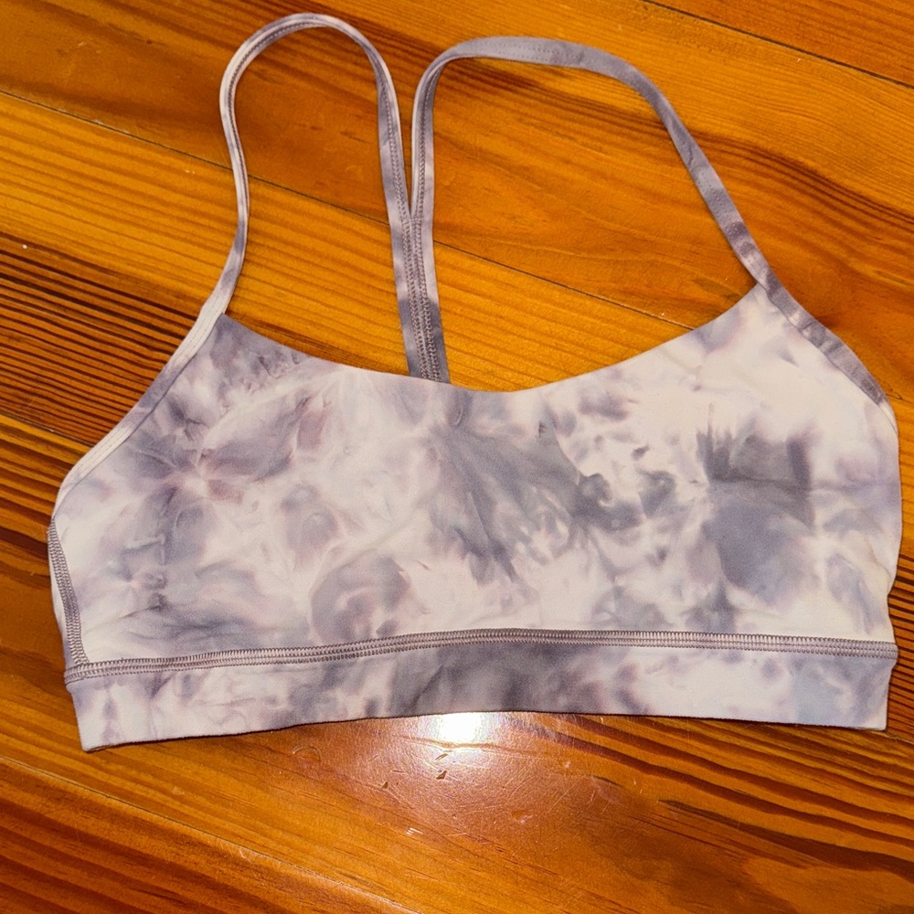 Lululemon Y bra purple and white marble